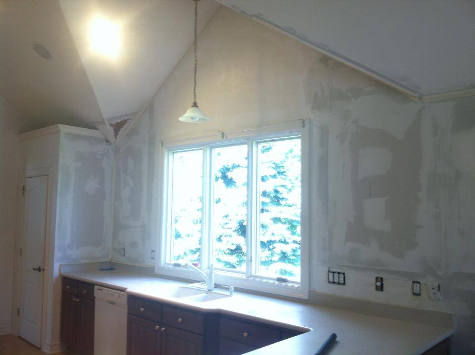 Carrigan Painting portfolio image of kitchen drywall repair and painting in Williamsville NY